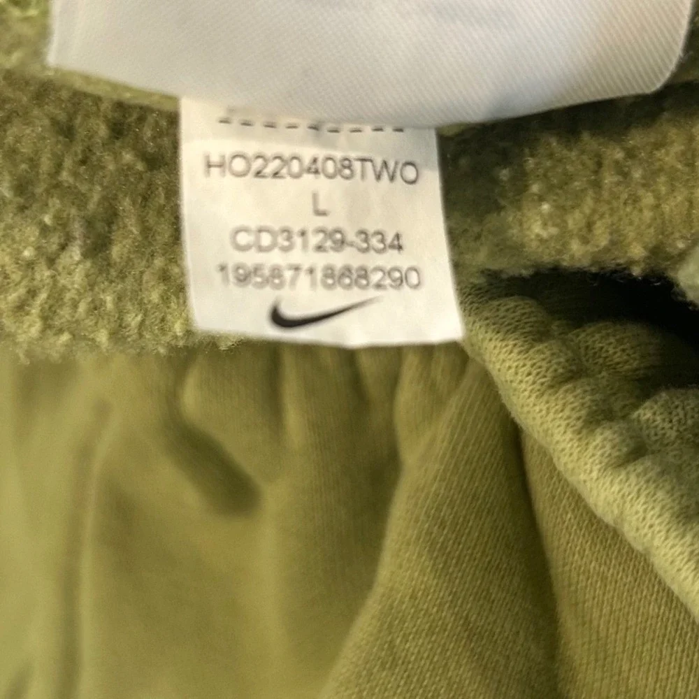 Nike Cargo Sweatpants Mens Olive Green Fleece Tapered Joggers Lounge Large